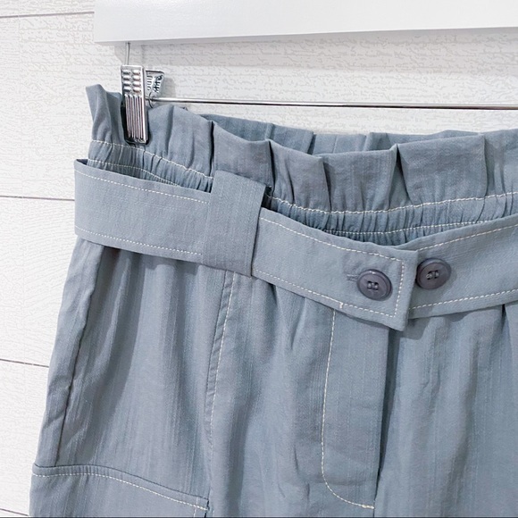 NWT Moon River Cinched Cargo Shorts Slate Grey Anthropologie - Picture 4 of 10